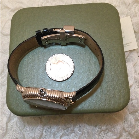 Judith Ripka Sterling and MOP Double Heart Watch - Picture 10 of 11